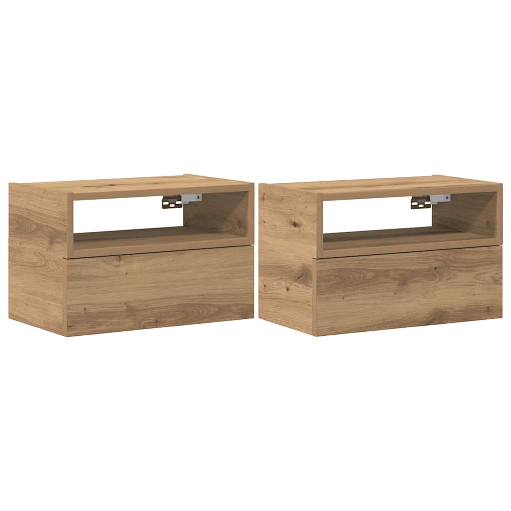 Zidni noćni ormarići 2 kom artisan hrast 45x26x28,5 cm