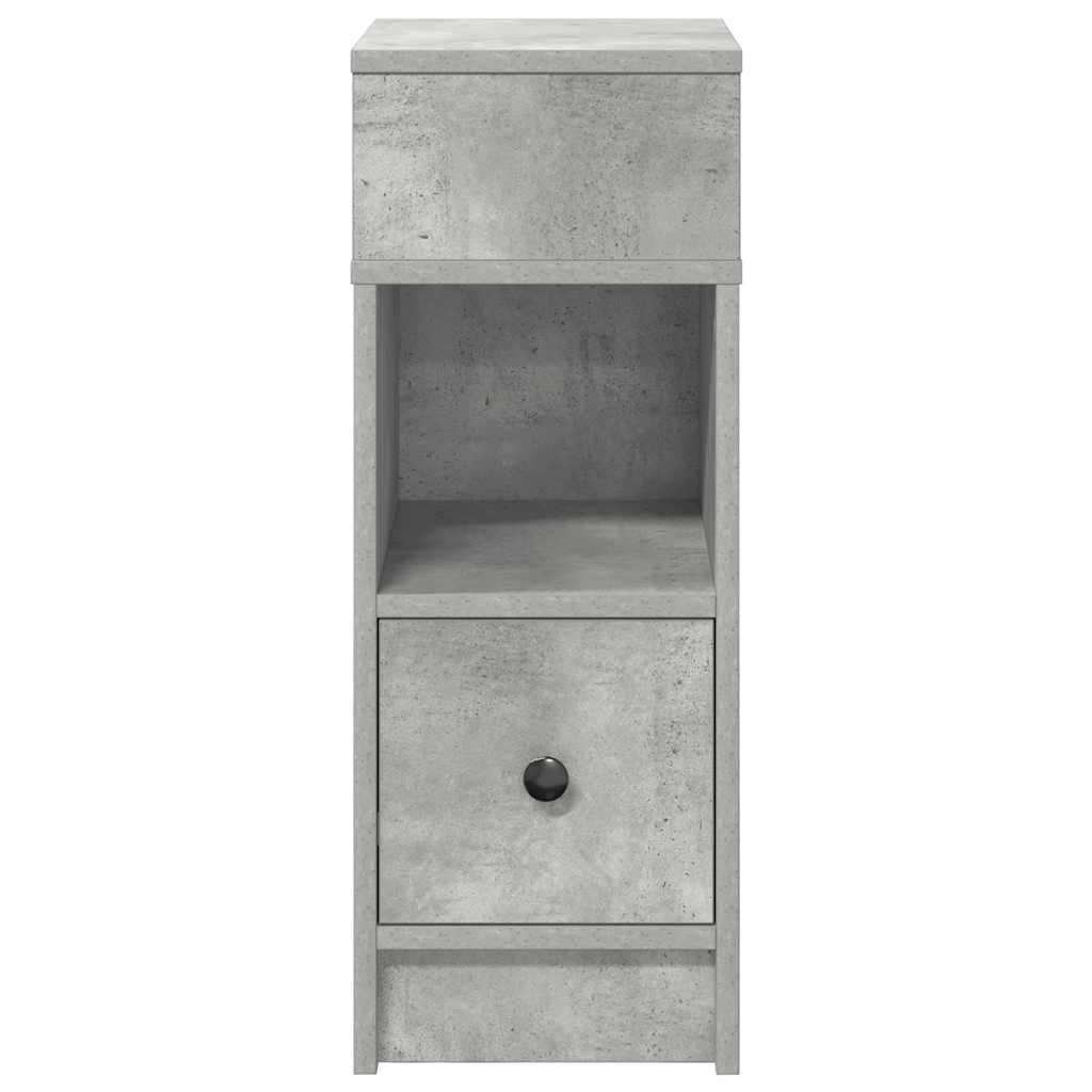 Noćni ormarići 2 kom s ladicom beton siva 25x31x66 cm