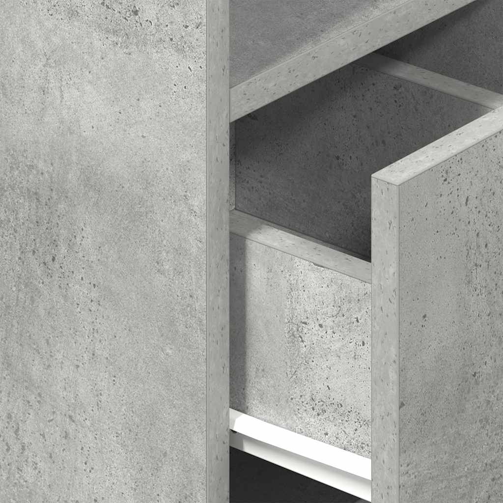 Noćni ormarići 2 kom s ladicom beton siva 25x31x66 cm