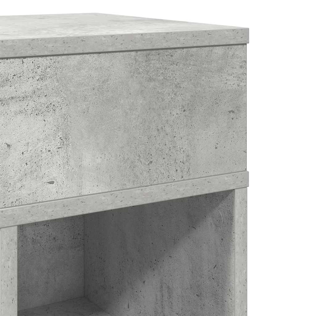 Noćni ormarići 2 kom s ladicom beton siva 25x31x66 cm