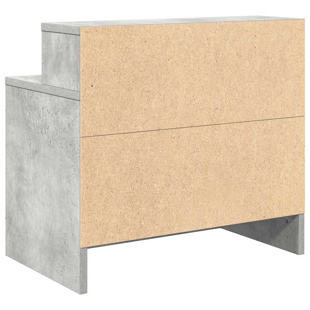 Noćni ormarić s ladicom beton sivi 51x31x47 cm