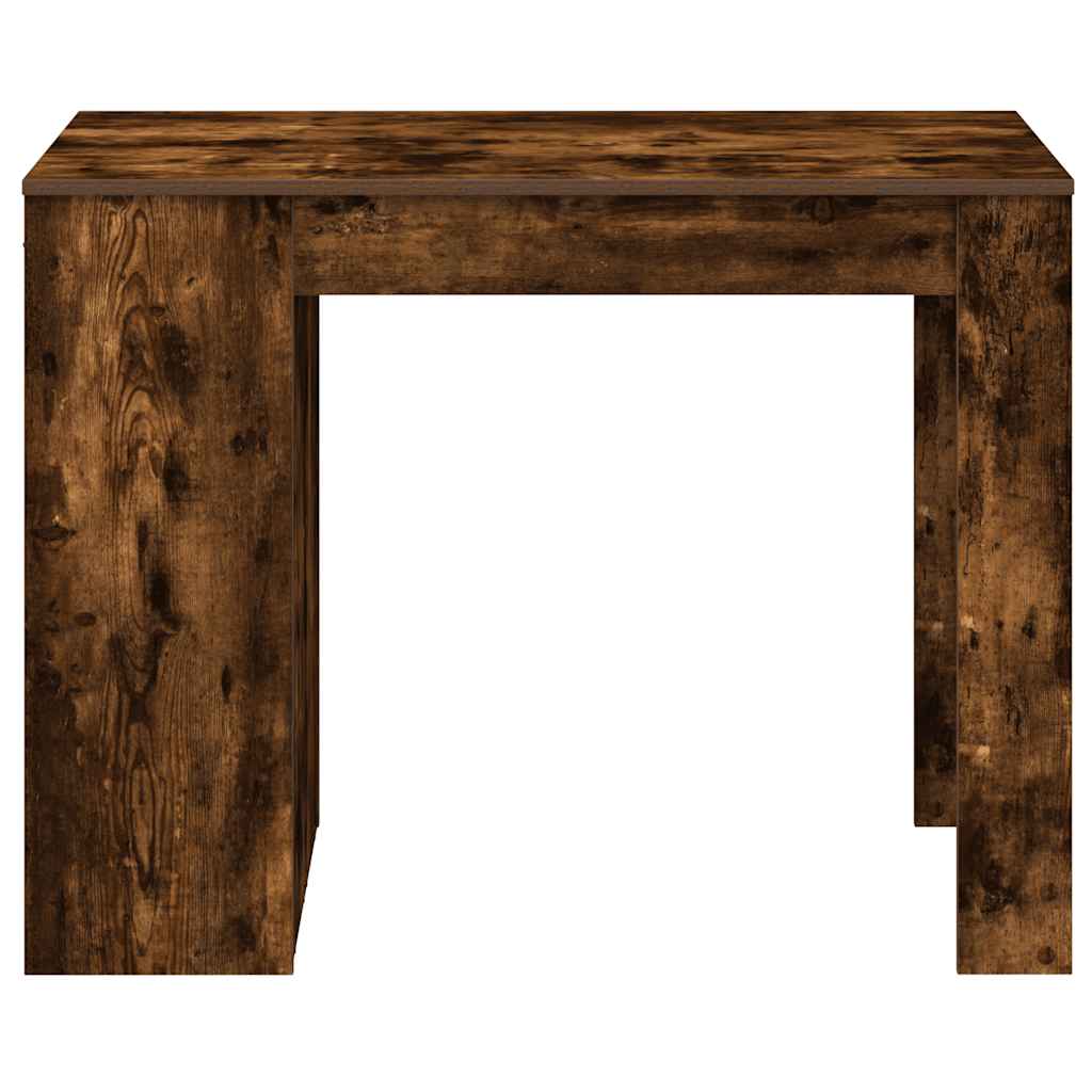 Radni stol s ladicom i policom dimljeni hrast 102x62x77,5 cm