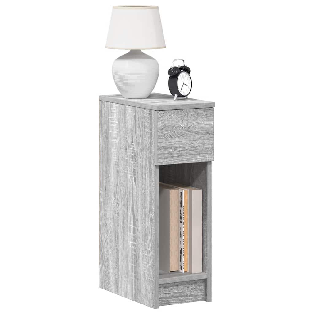 Noćni ormarići s ladicom 2 kom siva sonoma 20x36x60 cm