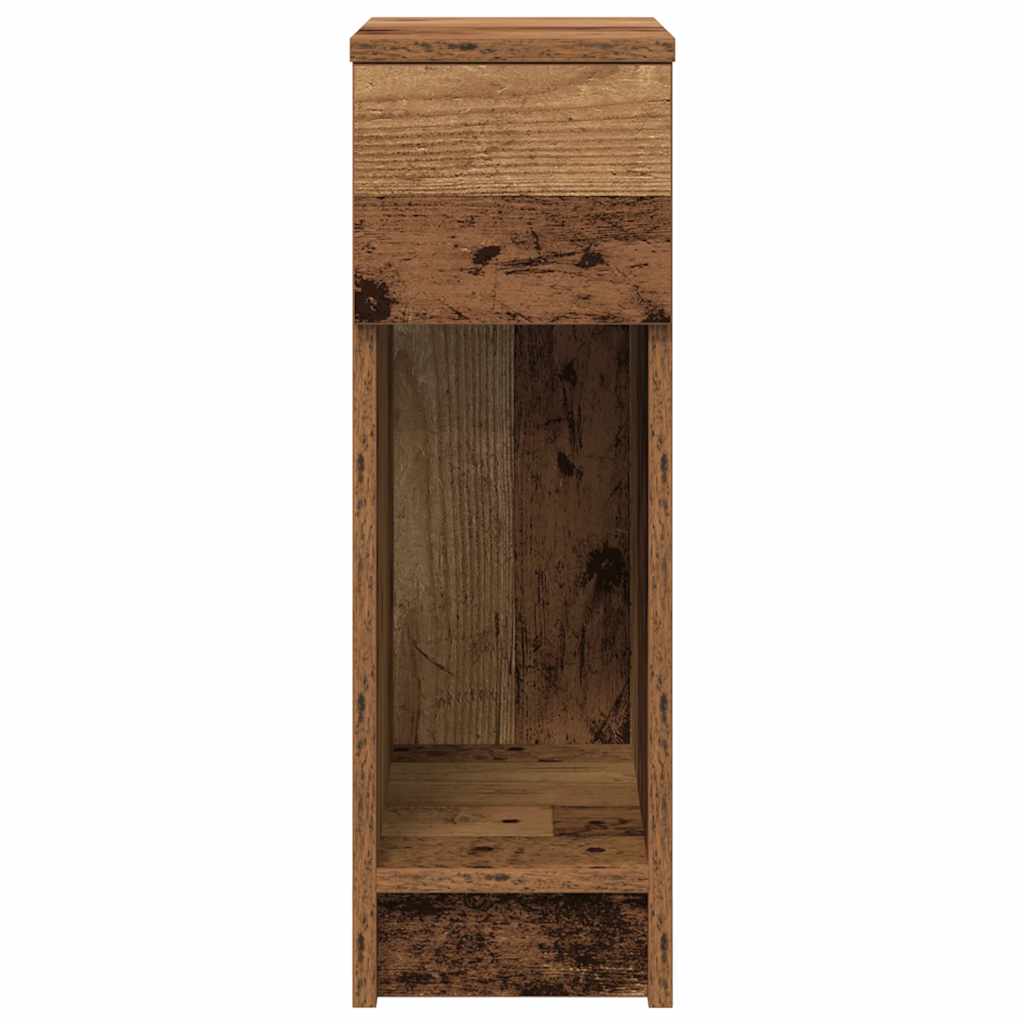 Noćni ormarići s ladicom 2 kom staro drvo 20x36x60 cm