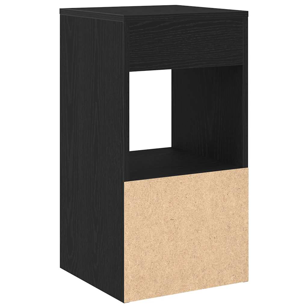 Noćni ormarići s ladicom 2 kom crni hrast 35x34x66,5 cm
