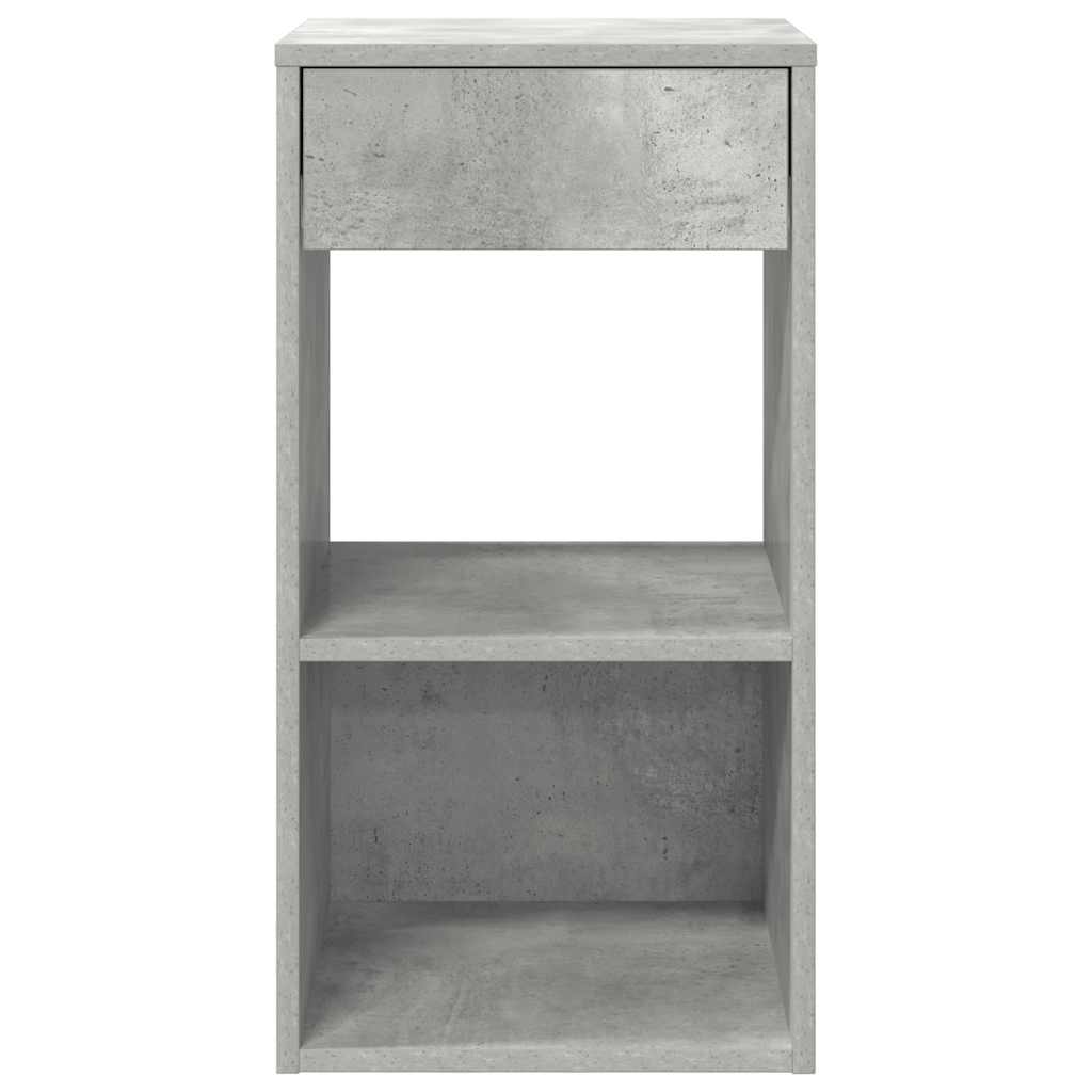 Noćni ormarić s ladicom beton sivi 35x34x66,5 cm