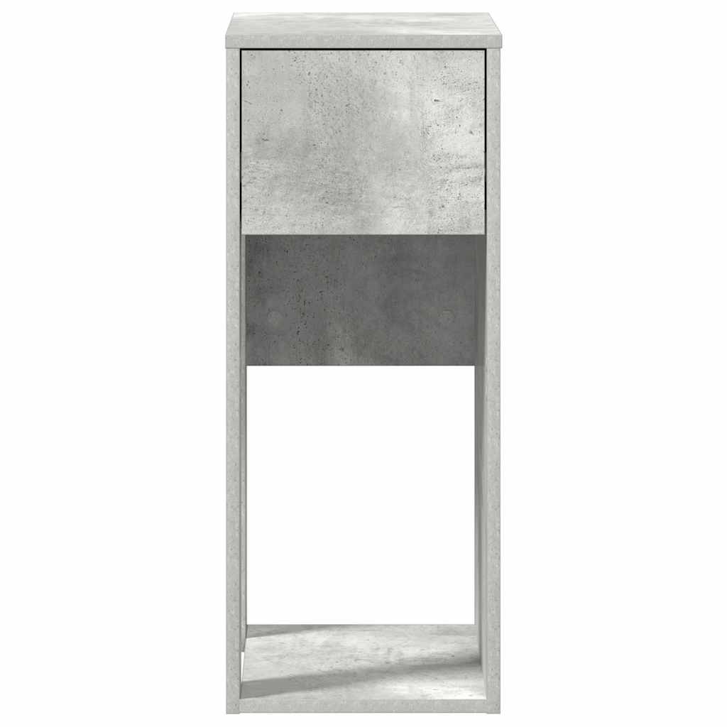 Tower stalak za računalo s ladicom boja betona 30x44x74 cm