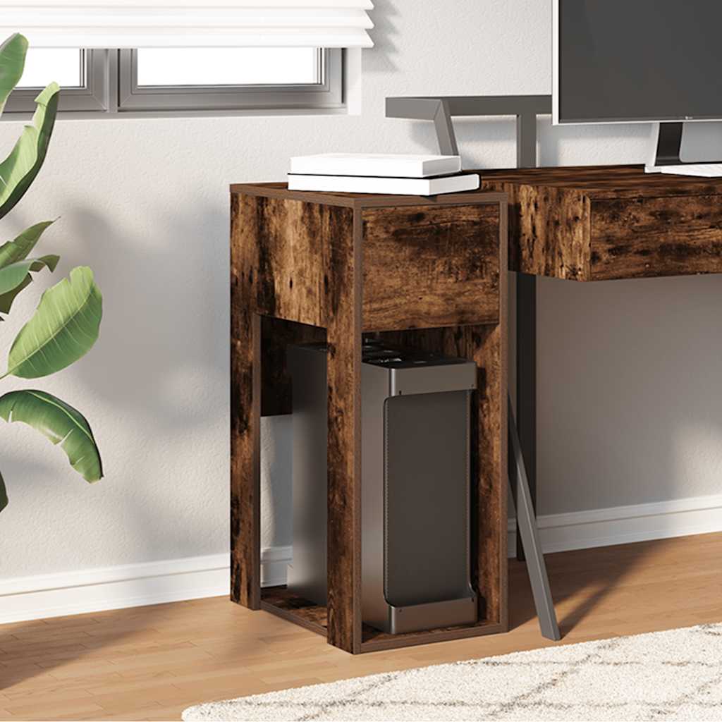 Tower stalak za računalo s ladicom boja hrasta 30x44x74 cm