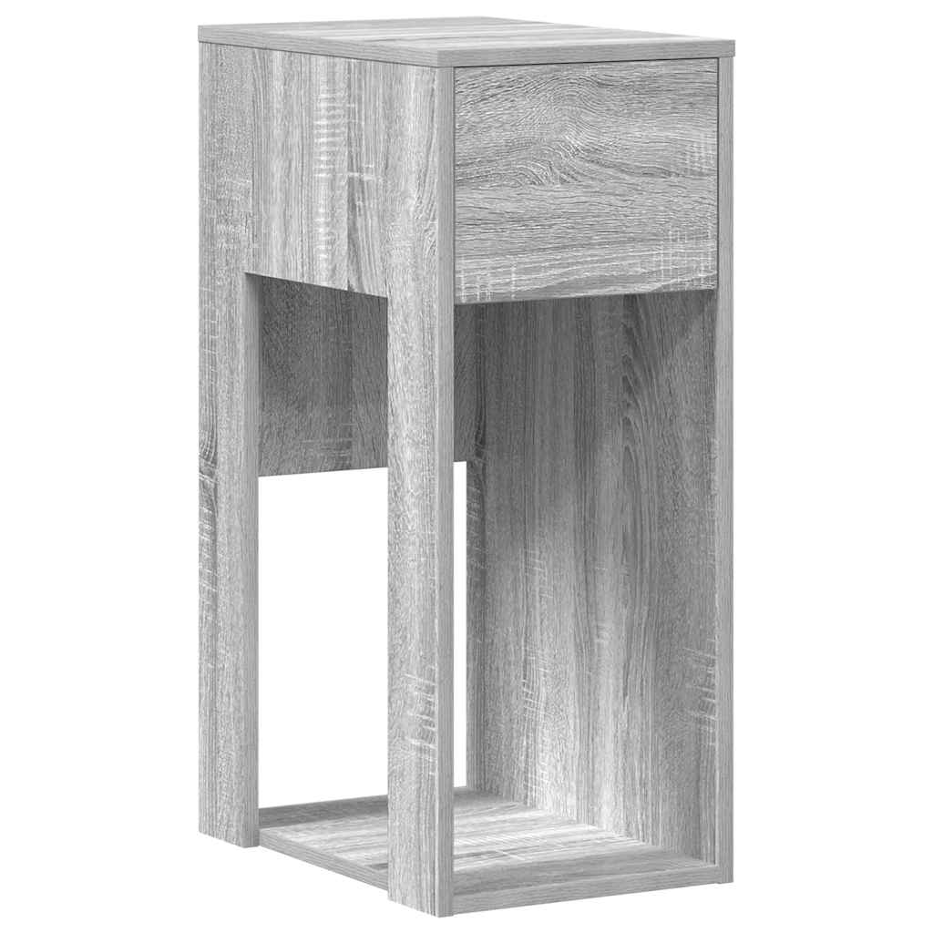 Tower stalak za računalo s ladicom boja sivog hrasta 30x44x74cm