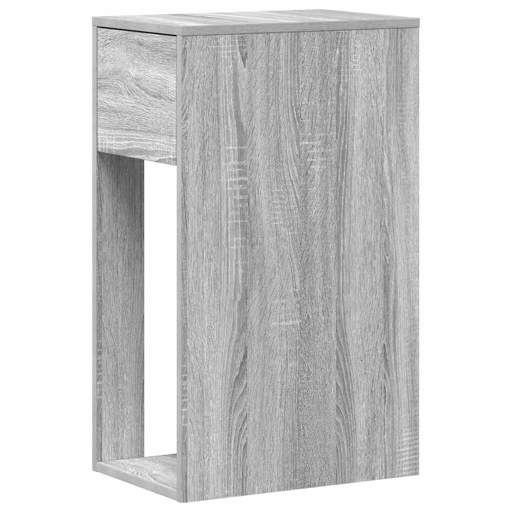 Tower stalak za računalo s ladicom boja sivog hrasta 30x44x74cm