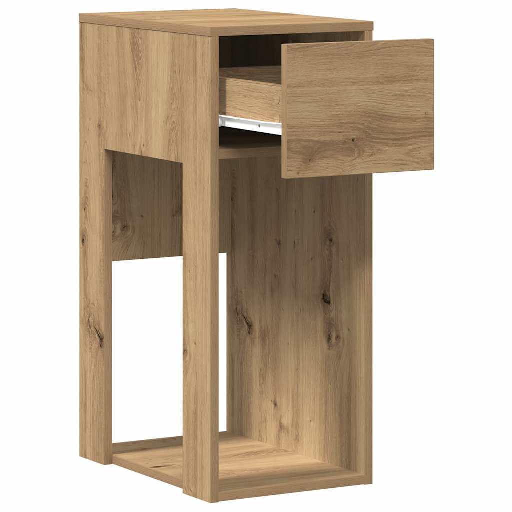 Tower stalak za računalo s ladicom boja hrasta 30x44x74 cm