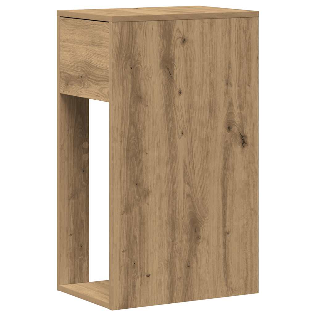 Tower stalak za računalo s ladicom boja hrasta 30x44x74 cm