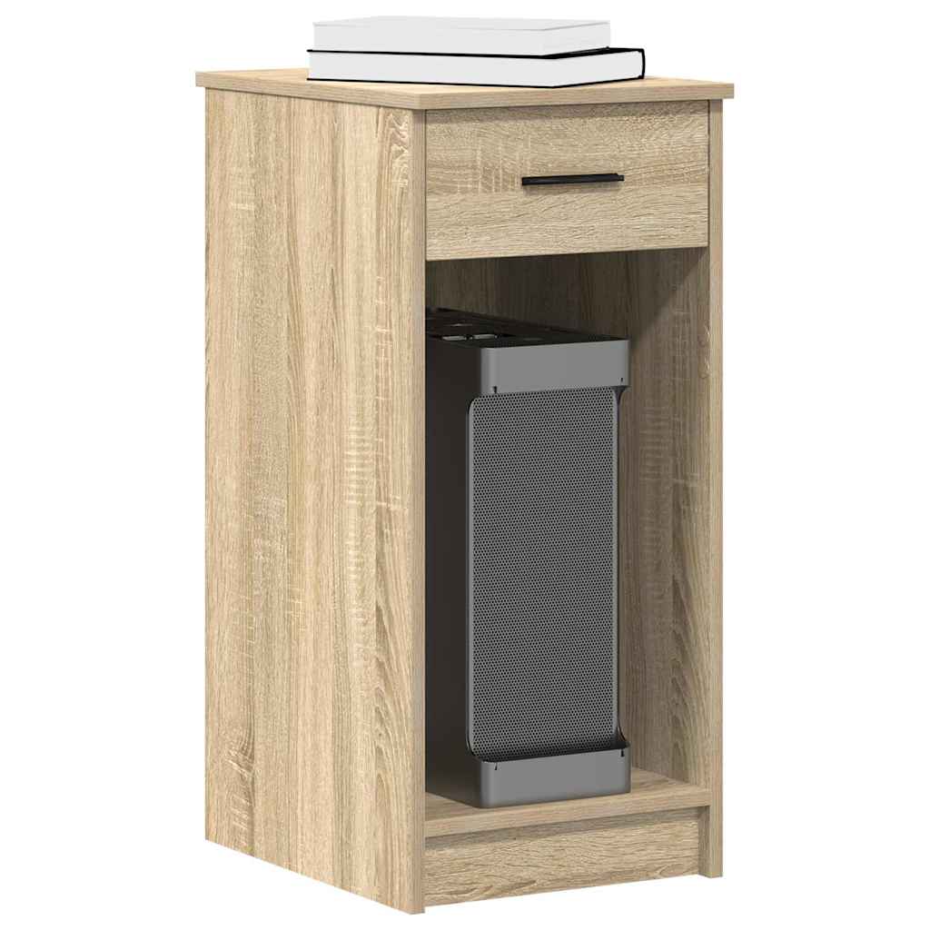 Tower stalak za računalo s ladicom boja hrasta 35x45x77 cm
