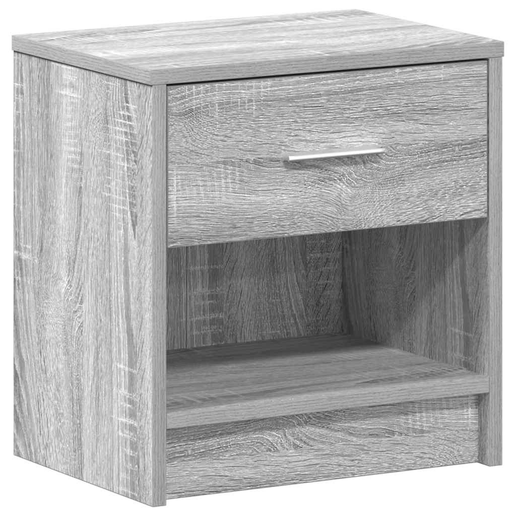 Noćni ormarić s ladicom sivi Sonoma 39x28x41 cm