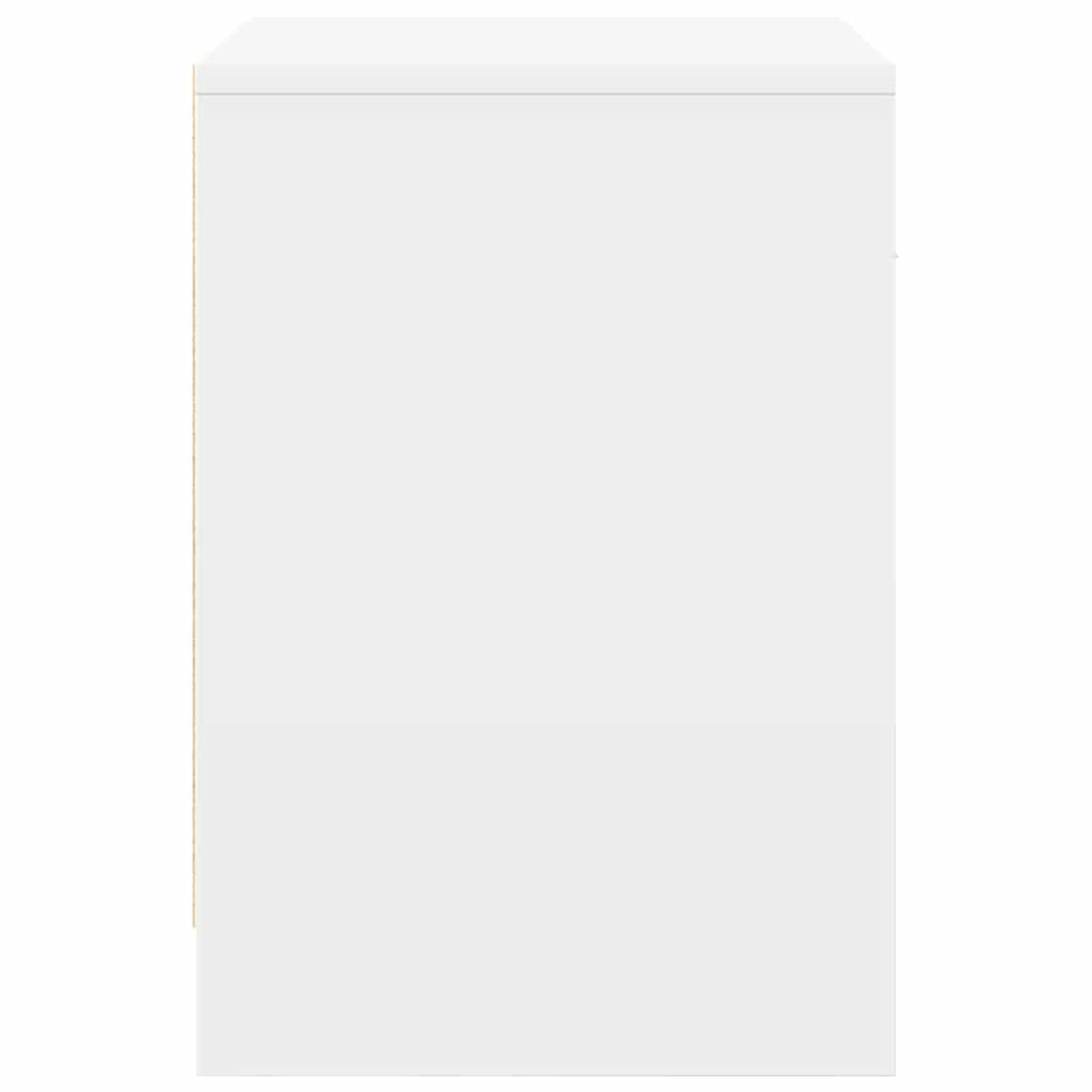 Noćni ormarići 2 kom s ladicama bijeli 40x34x50 cm