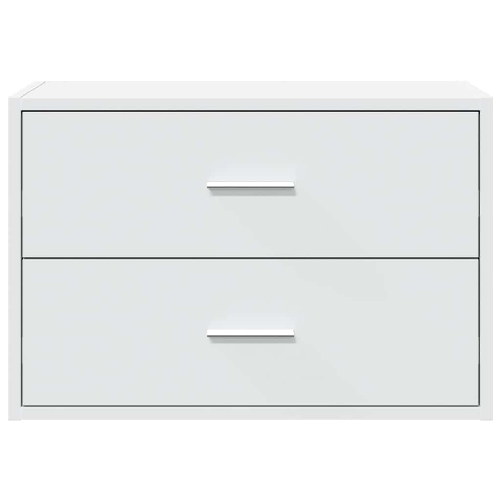 Ormarić s 2 ladice bijeli 60x31x40 cm izrađeno drvo