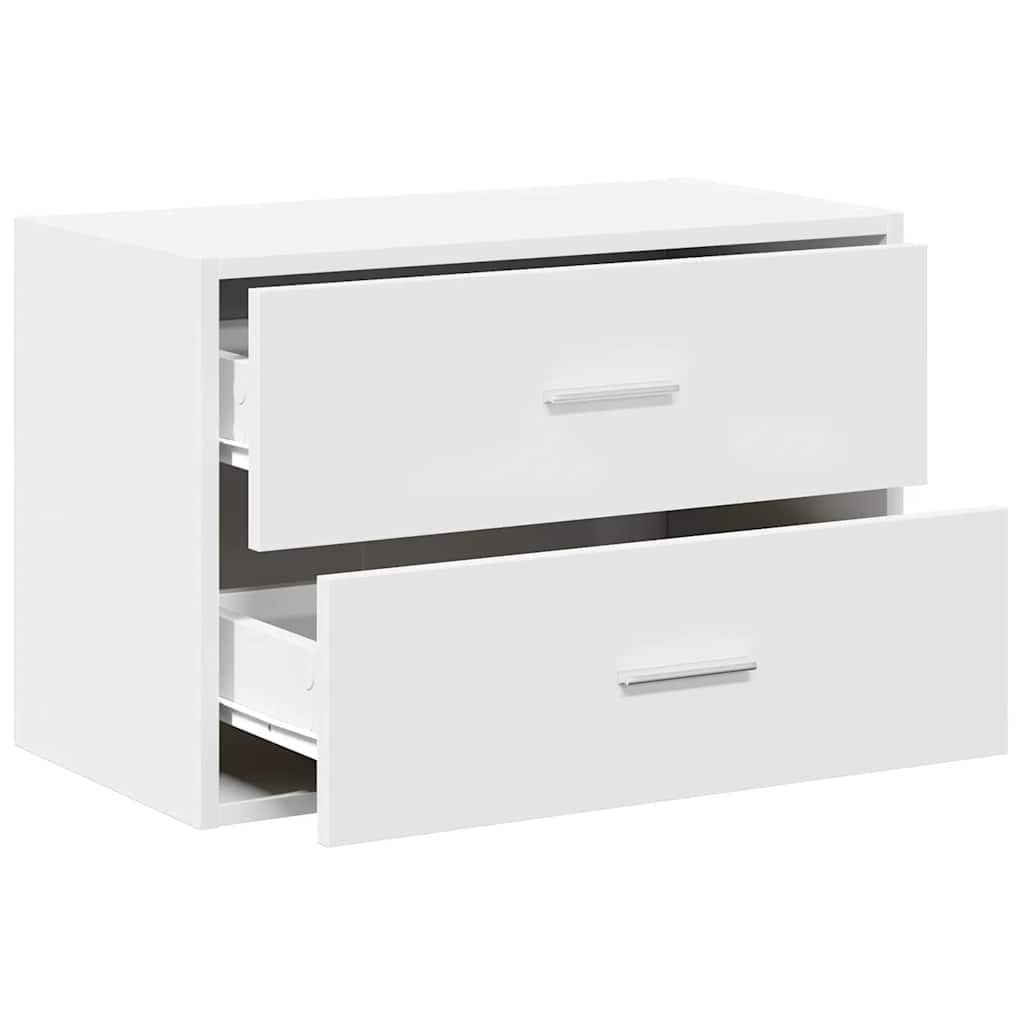Ormarić s 2 ladice bijeli 60x31x40 cm izrađeno drvo