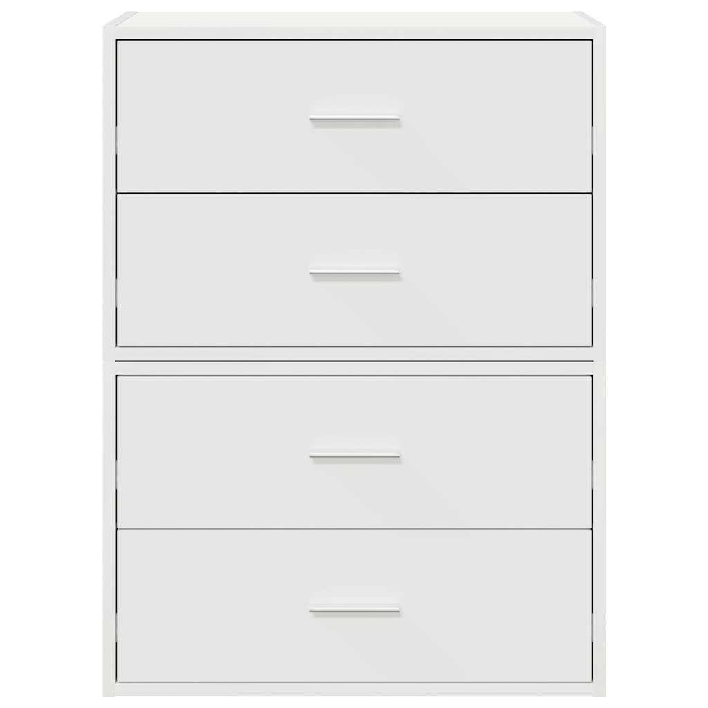 Ormari s 2 ladice 2 kom bijeli 60x31x40 cm konstruirano drvo