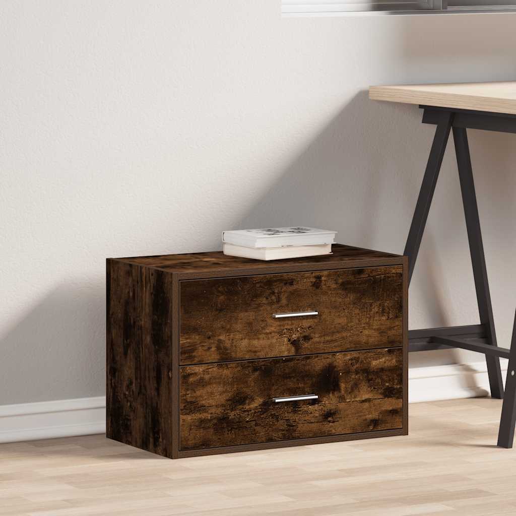 Ormarić s 2 ladice boja hrast 60x31x40 cm konstruirano drvo