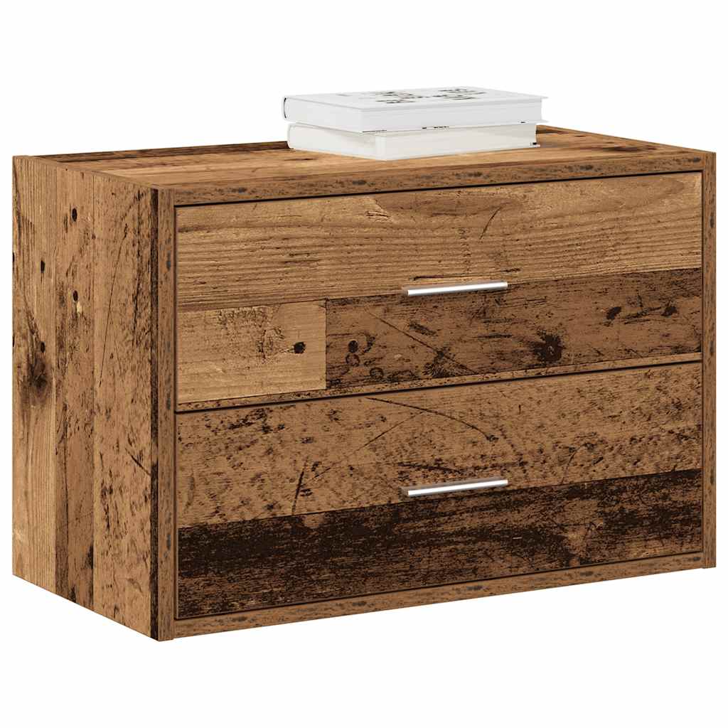 Ormarić s 2 ladice boja drva 60x31x40 cm konstruirano drvo