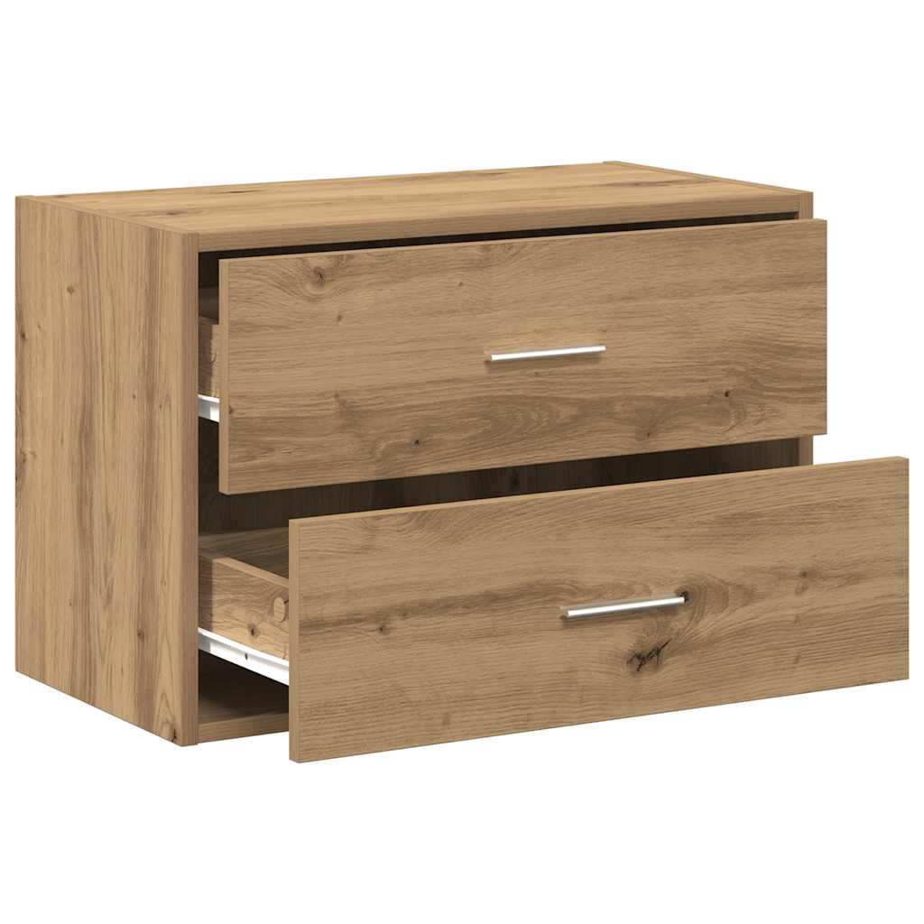 Ormarić s 2 ladice boja hrast 60x31x40 cm konstruirano drvo
