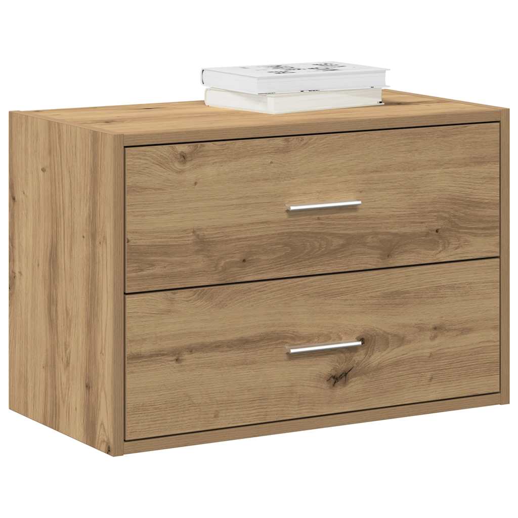 Ormarić s 2 ladice boja hrast 60x31x40 cm konstruirano drvo