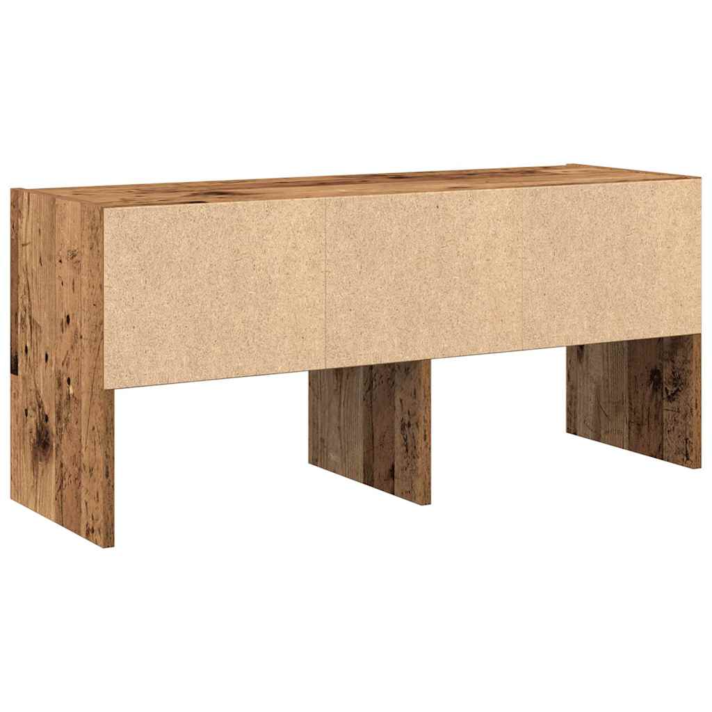 Stalak za cipele koji se može složiti staro drvo 89,5x30x40 cm