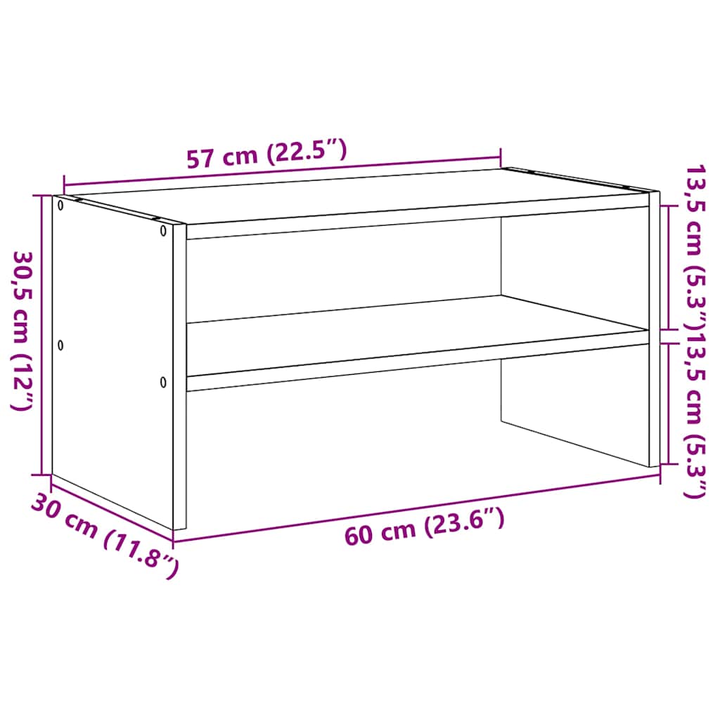 Stalak za cipele složiv sonoma hrast 60x30x30,5 cm