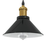 Visilica podesiva po visini E27 sjajno crna Ø 22 cm metal
