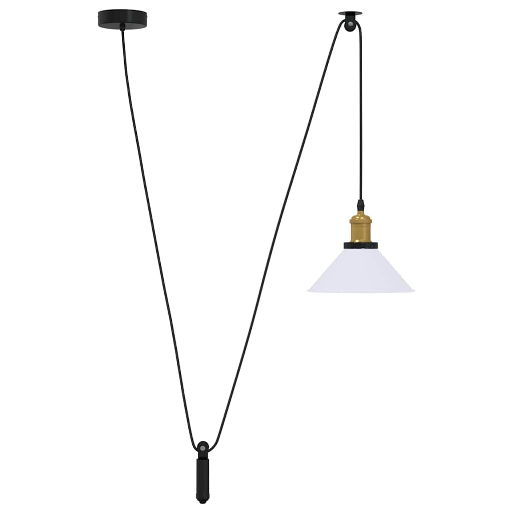 Visilica podesiva po visini E27 sjajno bijela Ø 22 cm metal