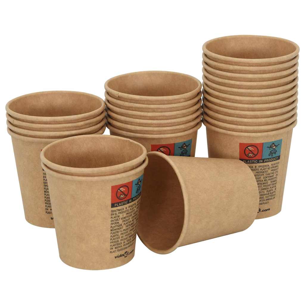papirnate šalice za kavu 1000 kom 4 oz 100 ml smeđe