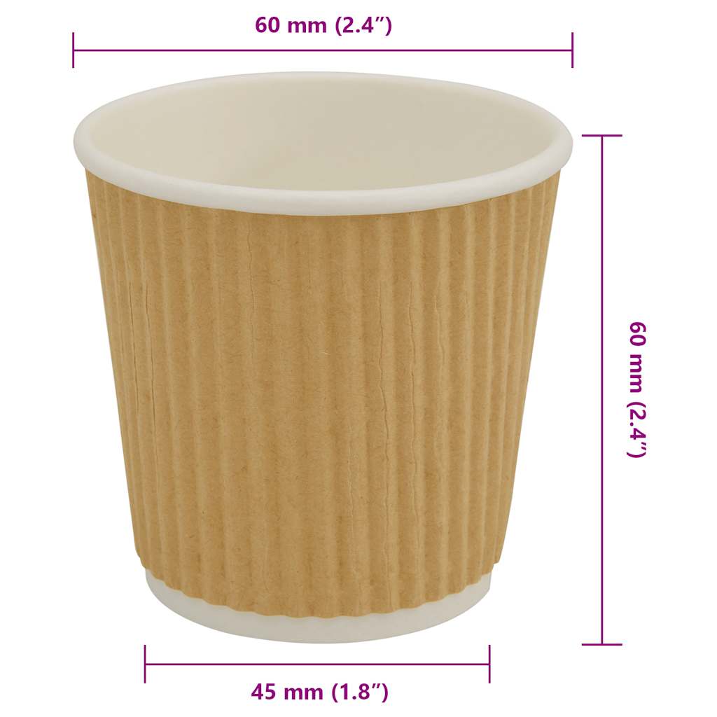 papirnate šalice za kavu 1000 kom 4 oz 100 ml smeđe