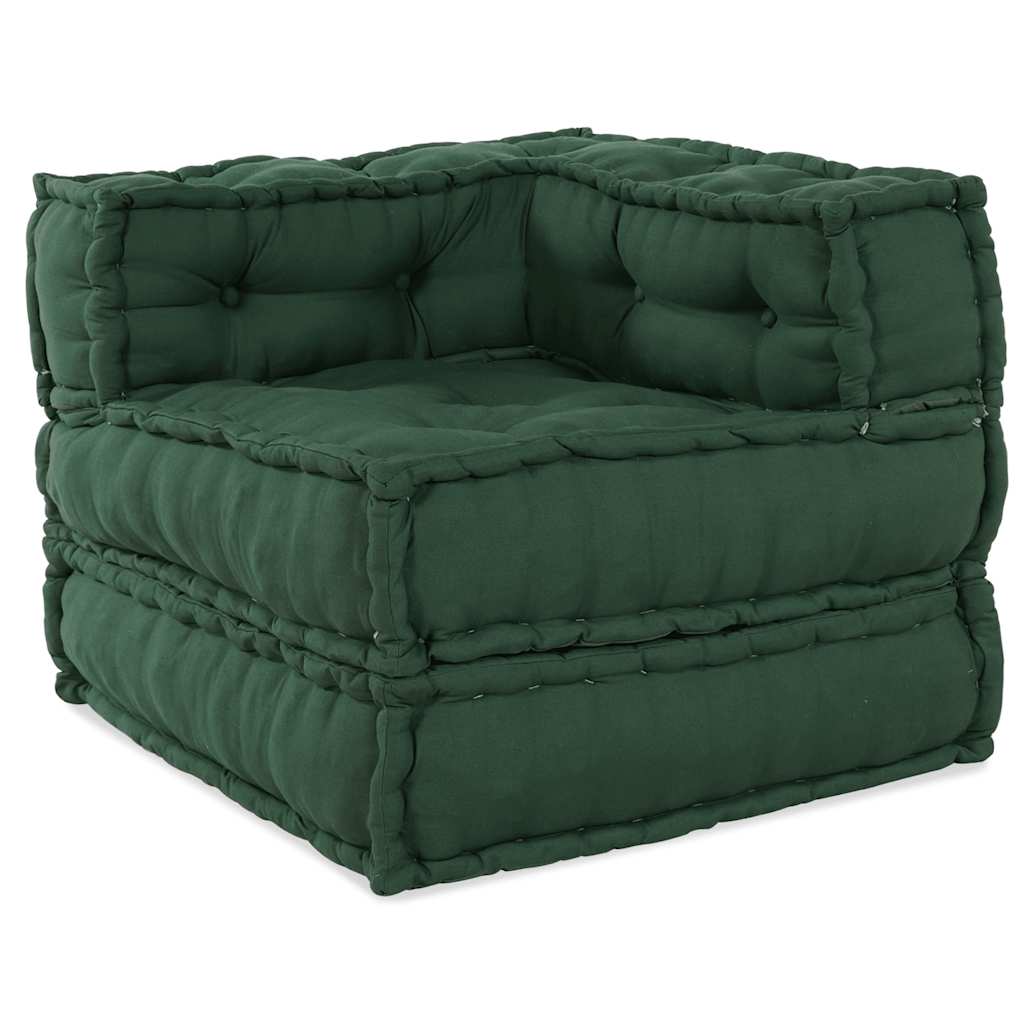 Modularna sofa zelena 70x70x54 tkanina