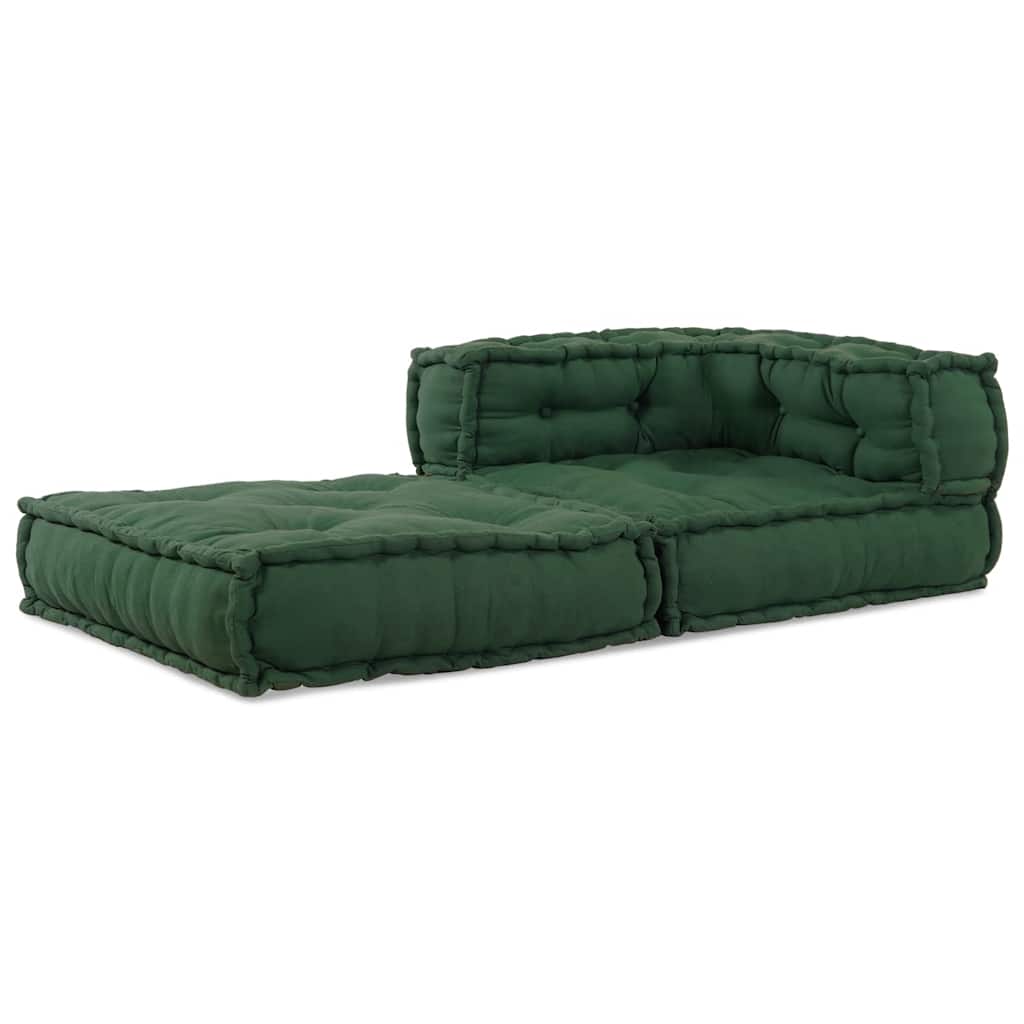Modularna sofa zelena 70x70x54 tkanina