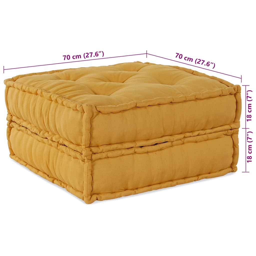 Modularna sofa žuta 70x70x36 tkanina