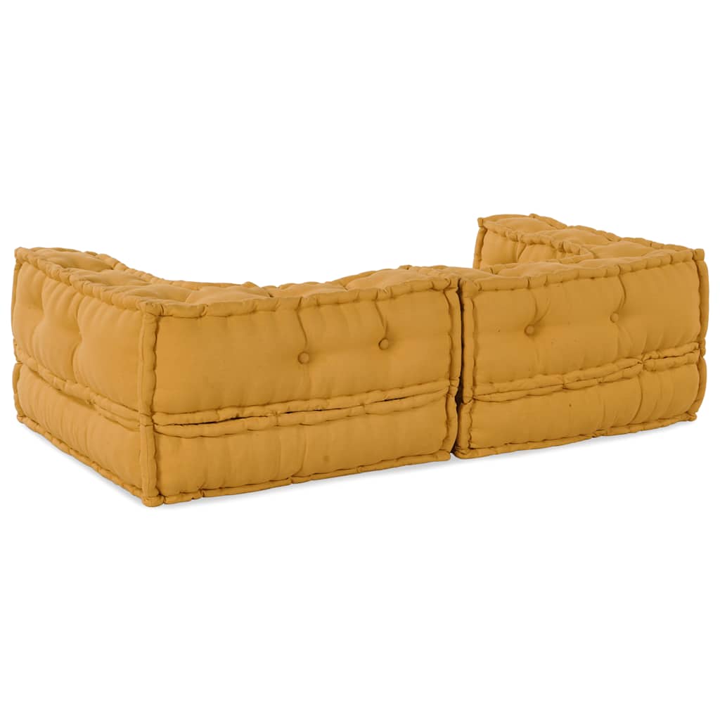 Modularna sofa s 2 sjedišta, žuta, 140x70x36, tkanina