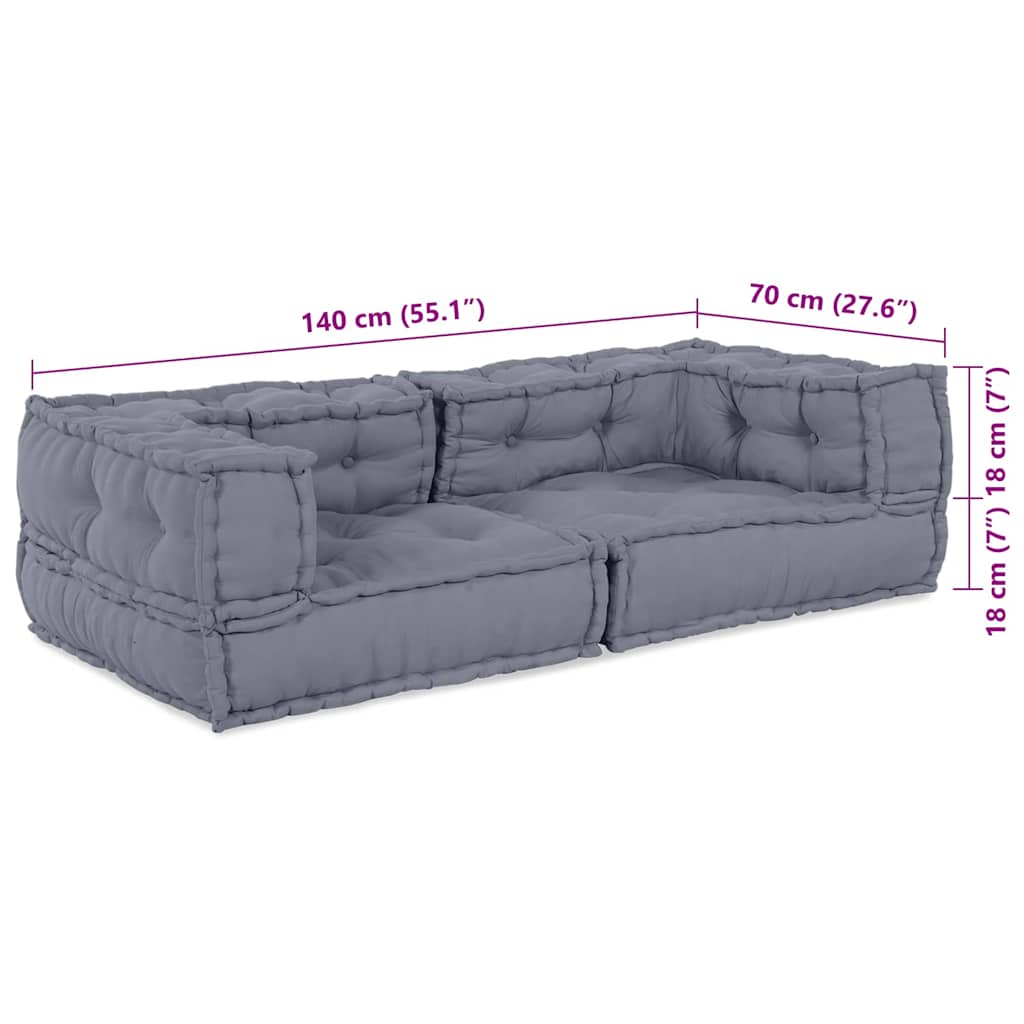 Modularna sofa 3 pcs Siva 140 x 70 x 36 cm Tkanina