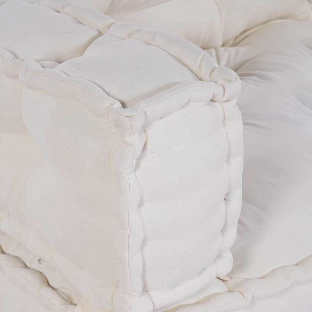 Jastučić za paletni kauč 3 pcs Krem 120 x 80 x 34 cm Tkanina