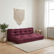 Jastučić za paletni kauč 2 pcs Bordo 120 x 80 x 38 cm Tkanina