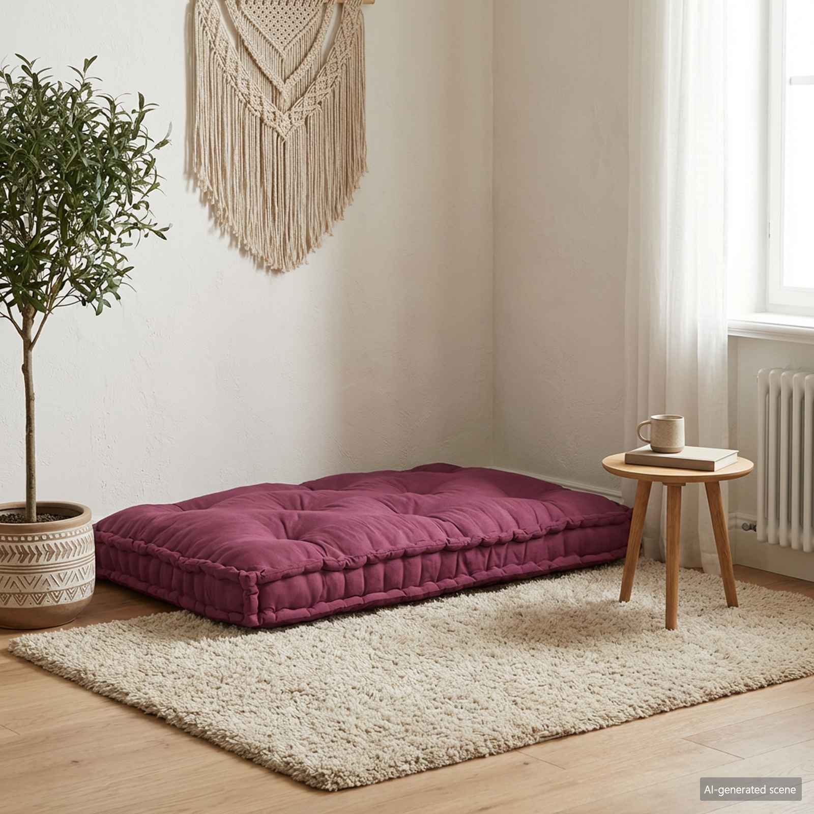 Jastučić za paletni kauč Bordo 120 x 80 x 12 cm Tkanina