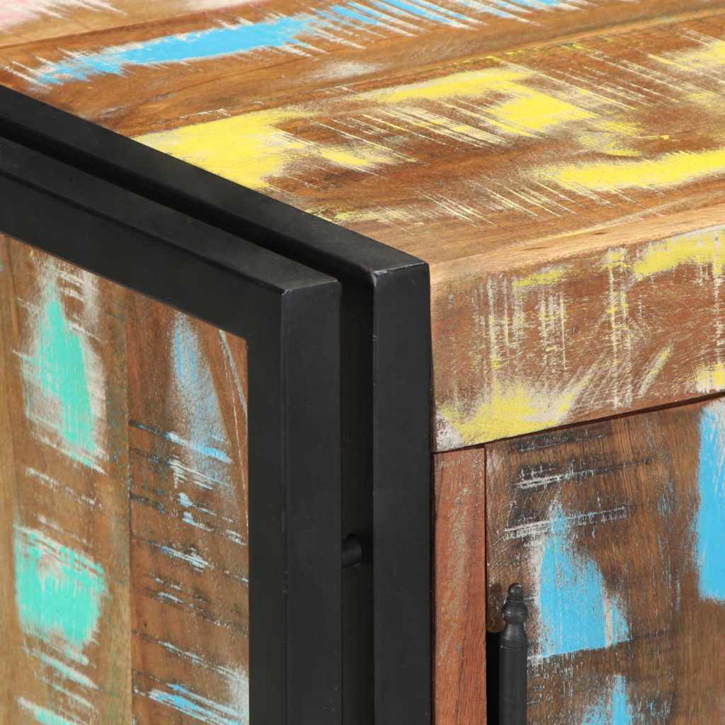 Ormar za cipele Šareni 56 x 35 x 70 cm Čvrsto drvo iz reciklaže