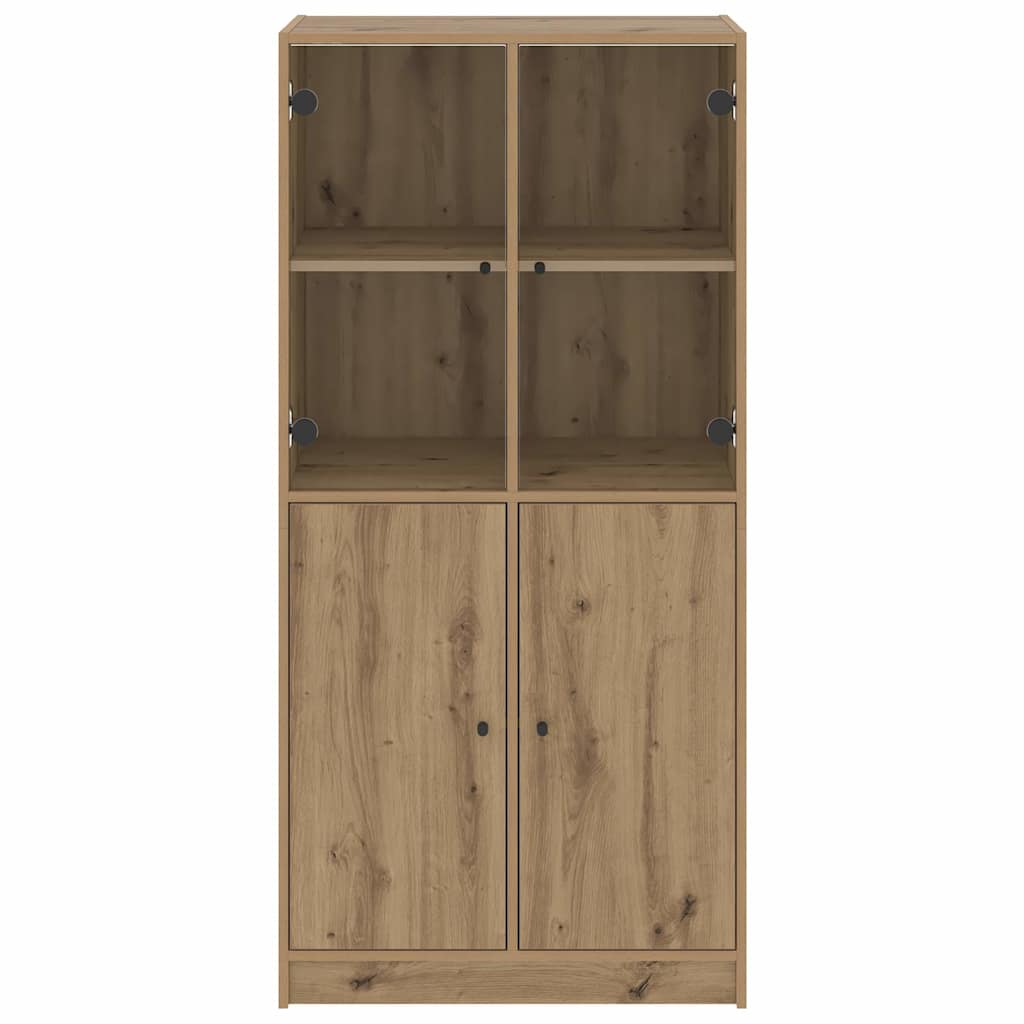 Visoka komoda s vratima 68x37x142 cm konstruirano drvo