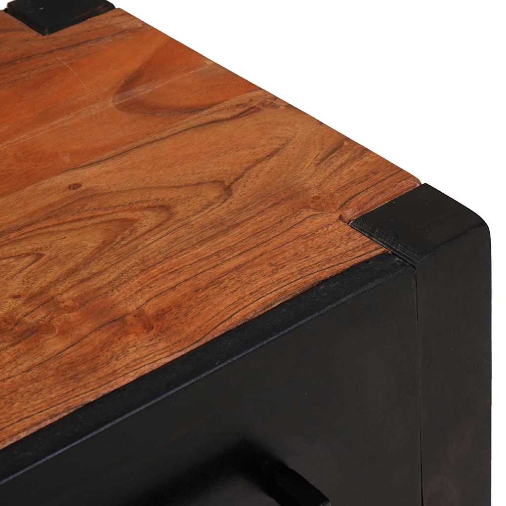 Kreveta 2 pcs Smeđa 110 x 30 x 75 cm Čvrsto drvo akacije