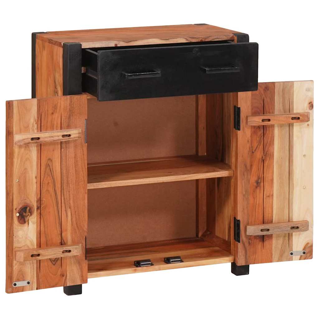 Kreveta 2 pcs Smeđa 110 x 30 x 75 cm Čvrsto drvo akacije