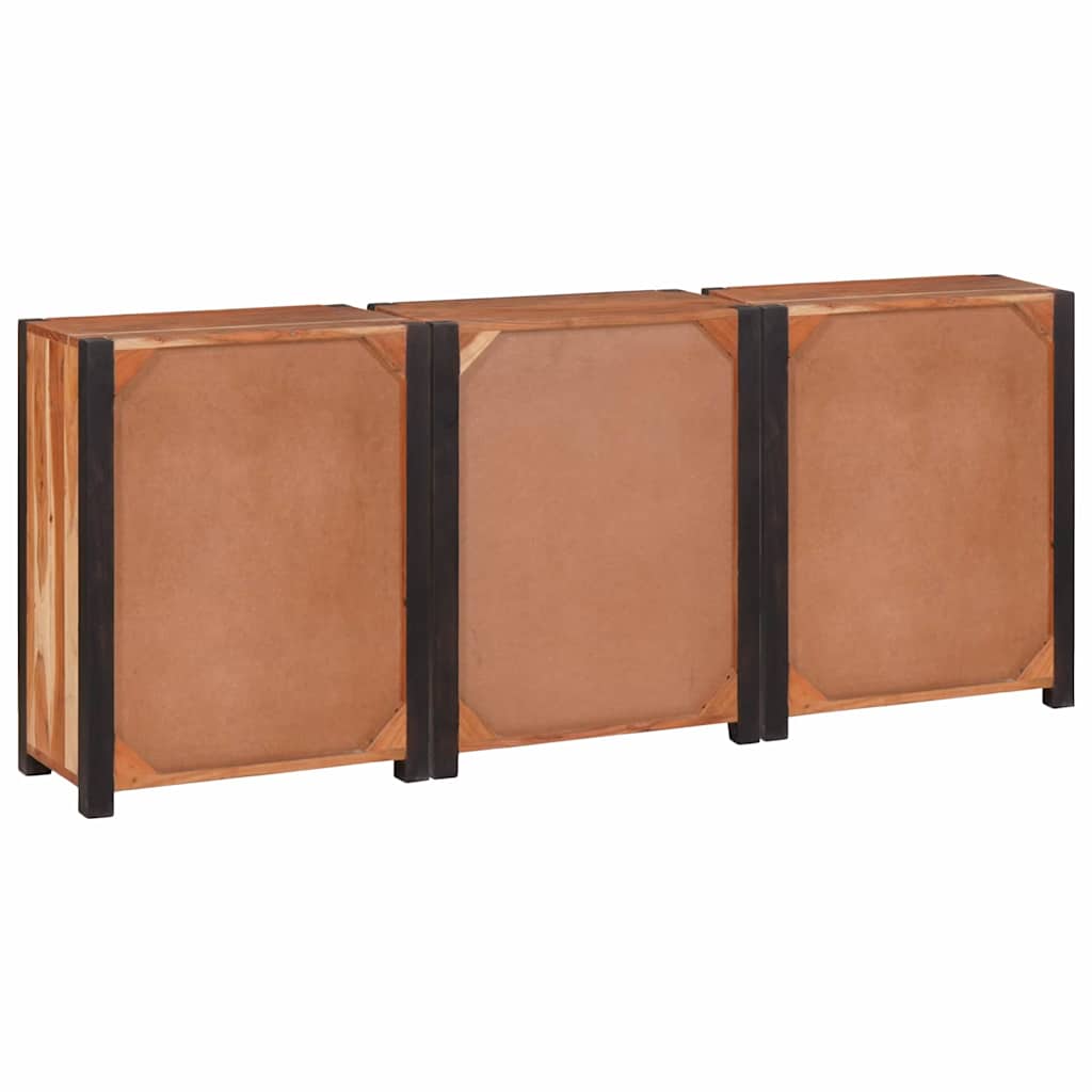 Kreveta 3 pcs Smeđa 165 x 30 x 75 cm Čvrsto drvo akacije