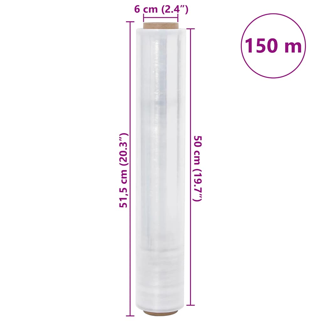 rastezljiva folija 6 kom prozirna 17 μm 50 cm x 150 m