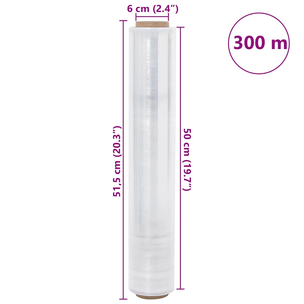 rastezljiva folija 2 kom prozirna 23 μm 50 cm x 300 m