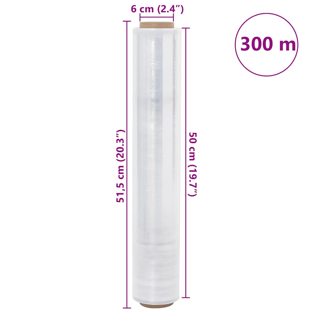 rastezljiva folija 6 kom prozirna 30 μm 50 cm x 300 m