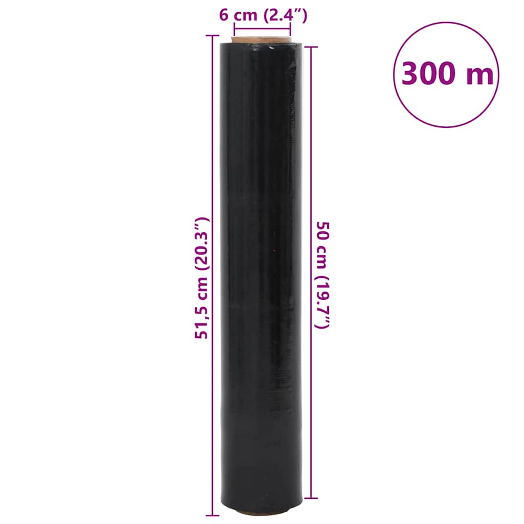 rastezljiva folija 6 kom crna 30 μm 50 cm x 300 m
