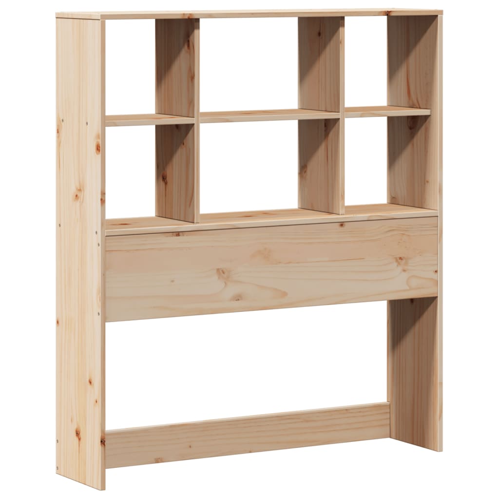 Krevet s regalom za knjige bez madraca 90x200 cm od borovine